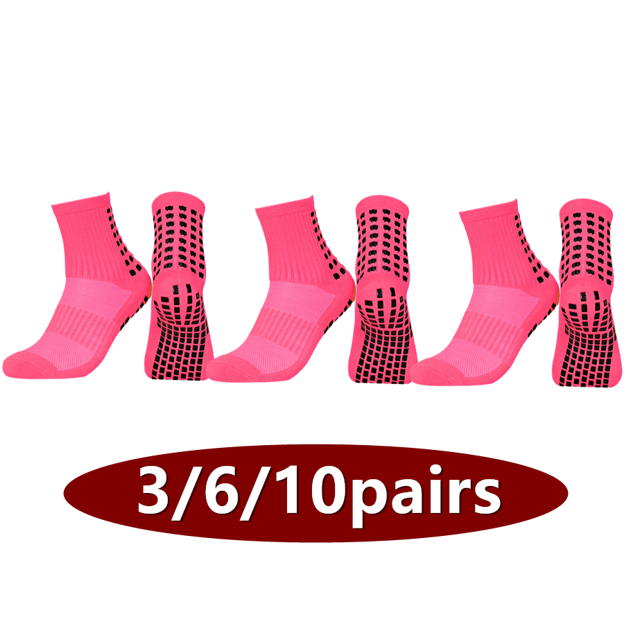 Hiking - 3/6/10 ペア男性女性アンチスリップグリップエクササイズアスレチックハイキングソックステニスタオル底通気性耐衝撃スポーツ