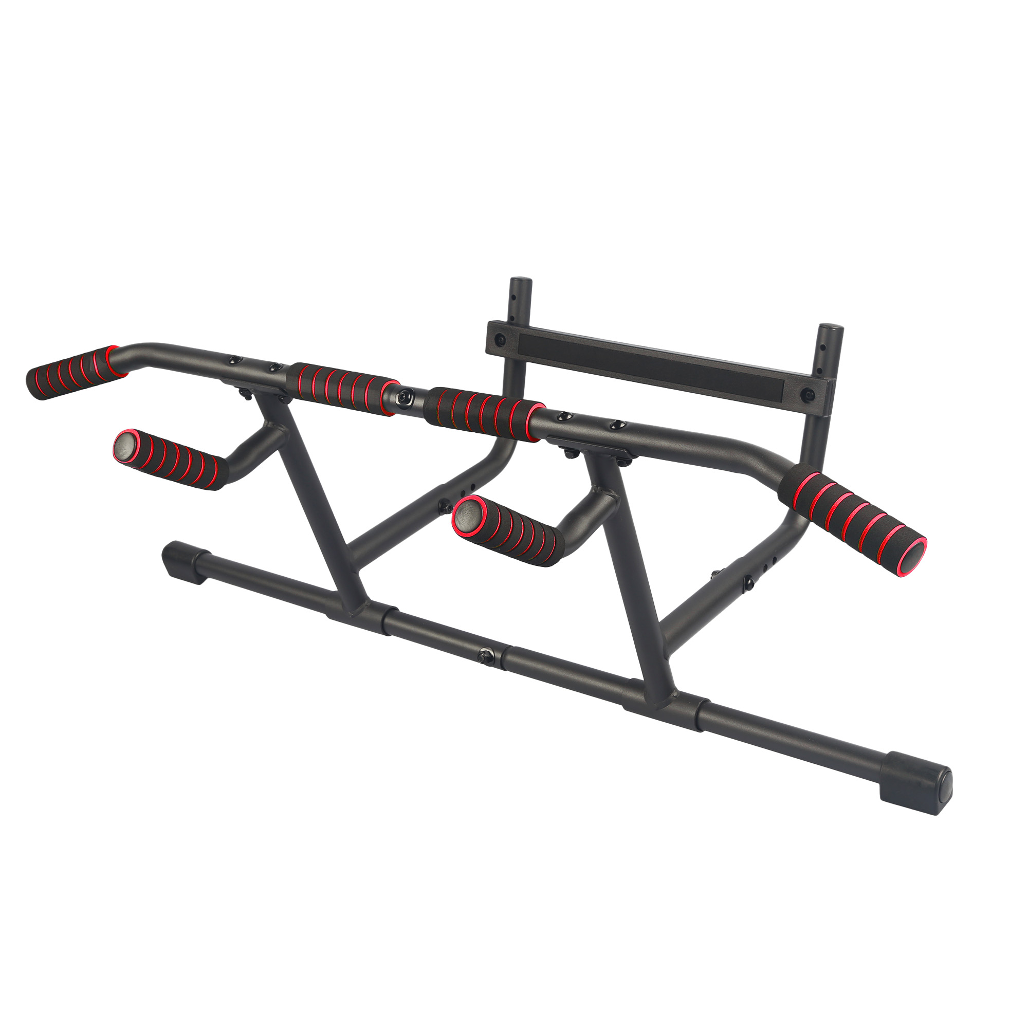 Door Pull Up Bar No Screw - 玄関ドアに取り付け可能な、高さ調節可能な懸垂バー – 家庭用ジムでの筋力トレーニングに最適な、ネジ不要の頑丈な懸垂バー。ほとんどのドアフレームに適合。