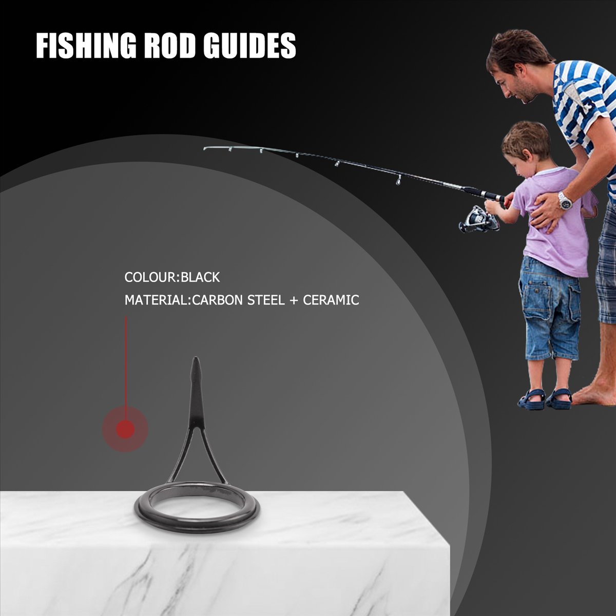 NEW 釣り竿ガイド 8個入りセット、竿先用、5～18mm径 - Fishing のレビューと価格