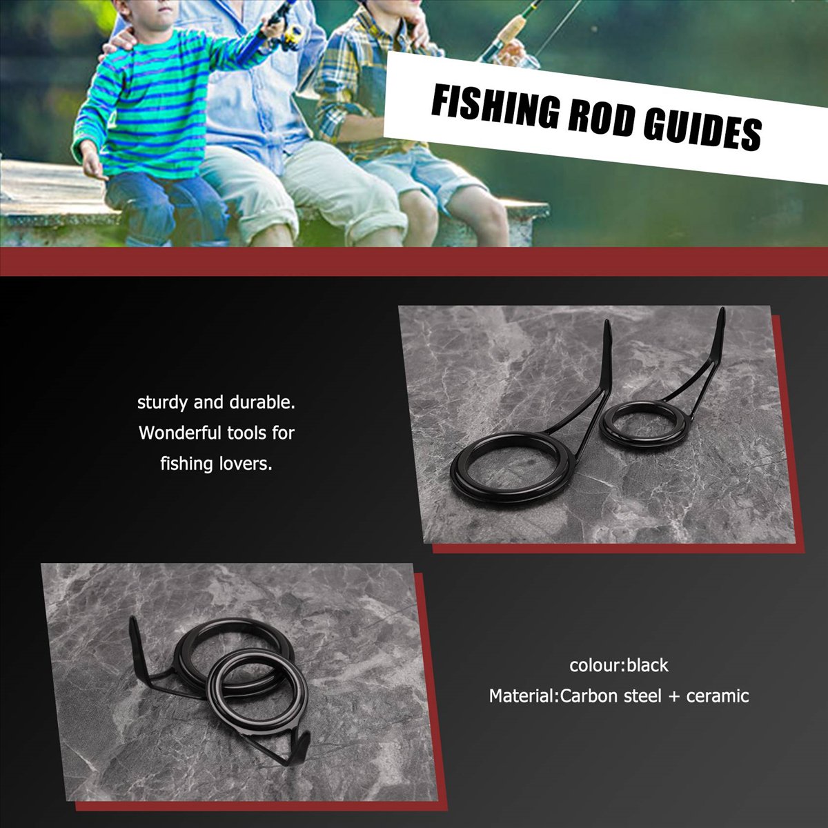 NEW 釣り竿ガイド 8個入りセット、竿先用、5～18mm径 - Fishing のレビューと価格