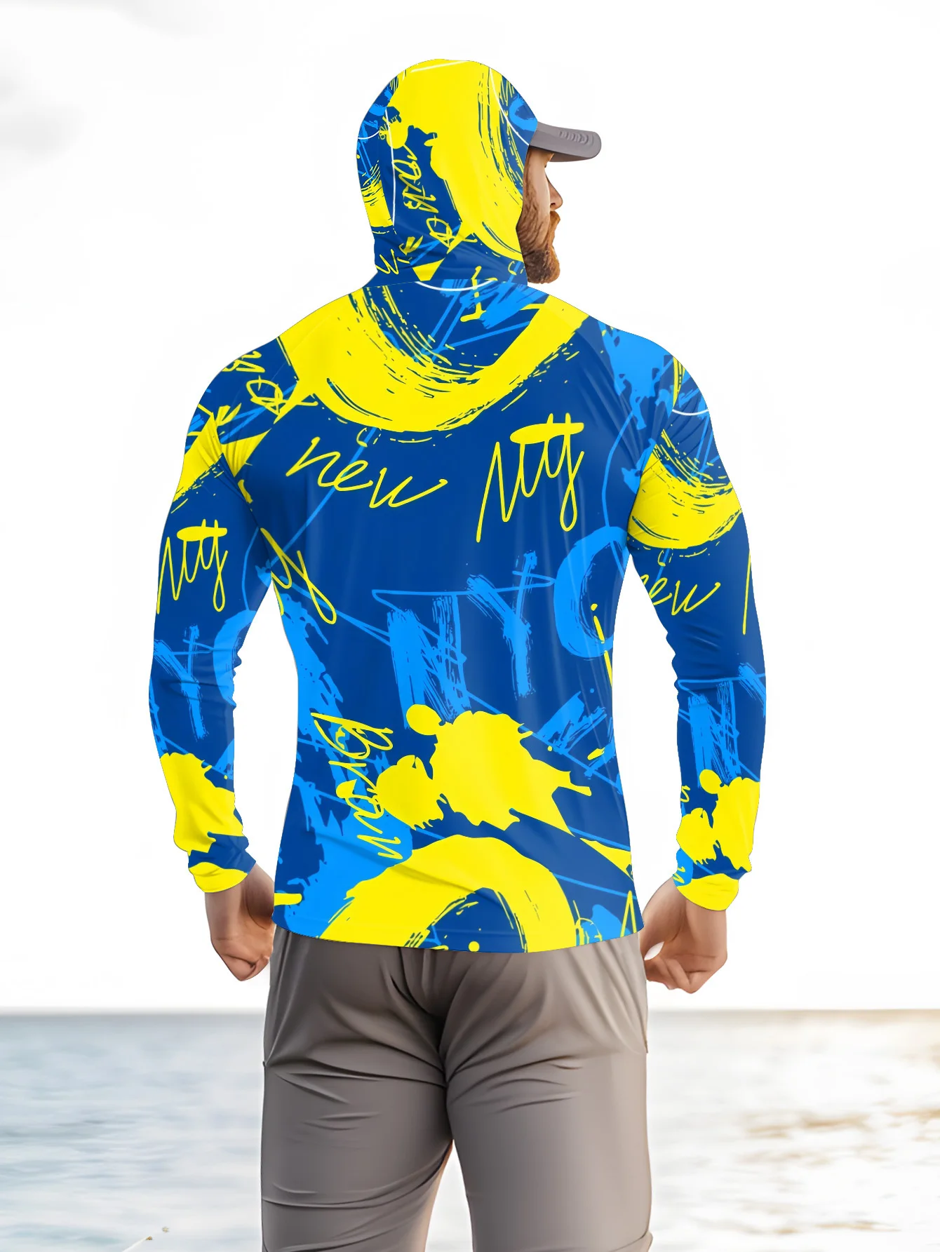 UVカット機能付きメンズフード付き釣り服、ハイキングに適した - Hiking のレビューと価格